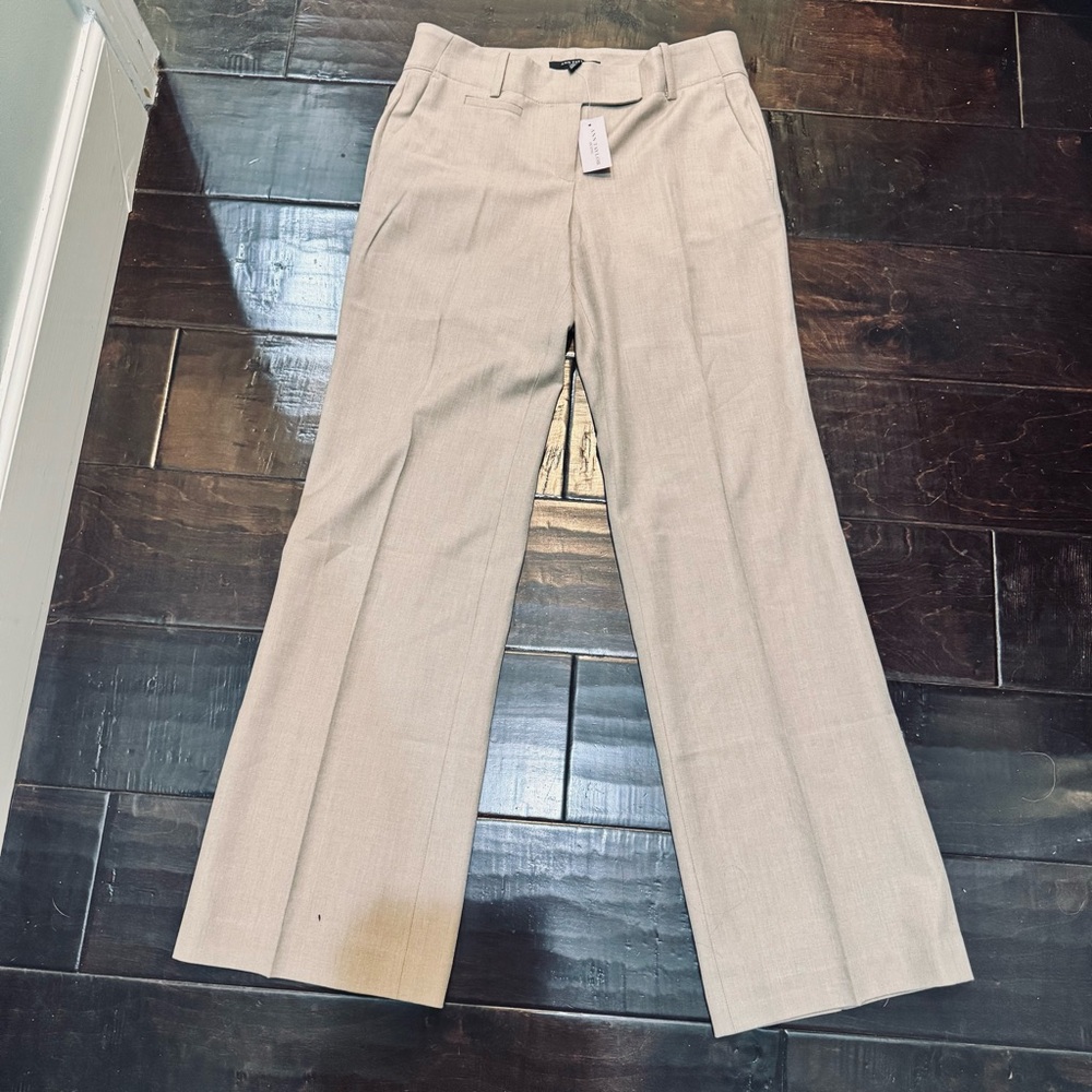 Brand new with tags Ann Taylor wool blend pleated khaki twill pants - Picture 3 of 17
